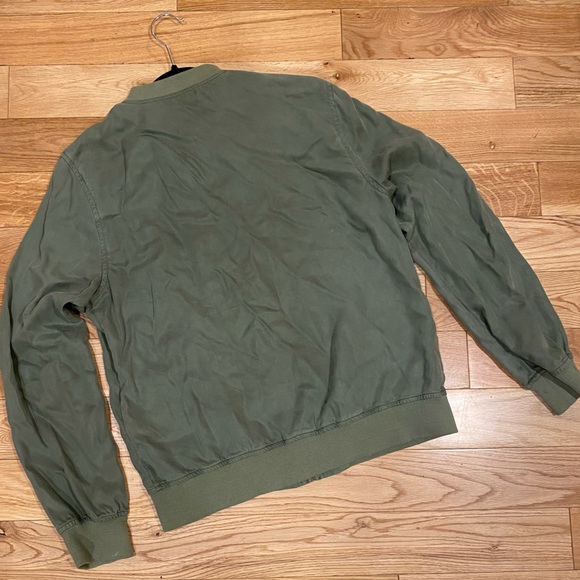 Kenneth Cole Reaction Army Green Zip Jacket Medium - Picture 3 of 4
